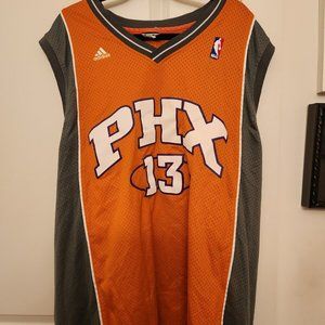 Vintage AUTHENTIC ADIDAS ORANGE STEVE NASH PHOENIX SUNS SEWN JERSEY XXL +2